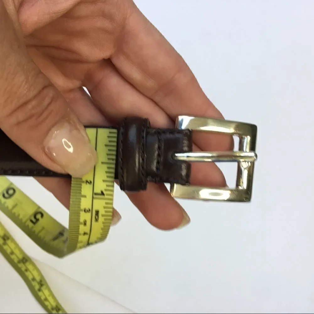 Preston& York brown gold skinny belt